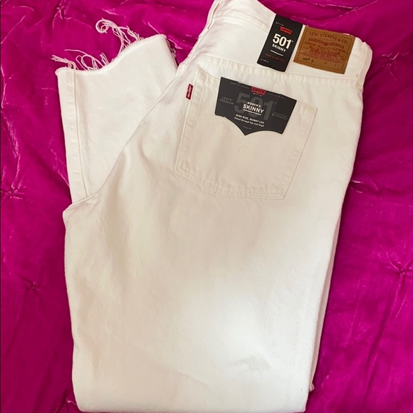 Levi's Denim - *AS IS* NWT LEVIS 501 SKINNY WHITE 34x28